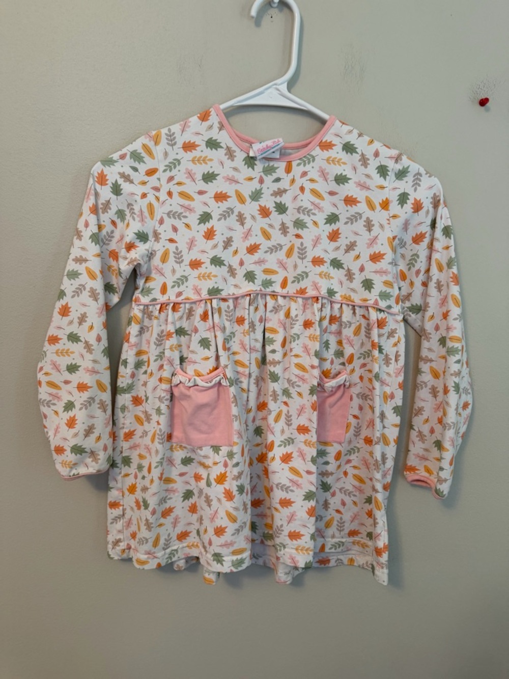 Stitchy Fish Colorful Leaves Long Sleeve Top